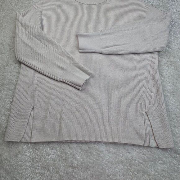 Lululemon Merino Wool Blend Rib Crewneck Sweater White Opal Oversized - Picture 7 of 10